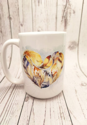 deinen Kaffee oder Tee aus dieser süßen Eulentasse – Watercolorzeichnung – von Super-Mug.