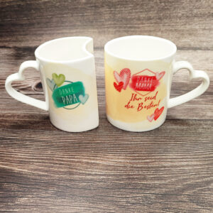 Doppeltasse Partner mit Danke an Mama und Papa