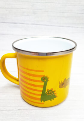 Eine Emailletasse für alle Dinofans! Diese Emailletasse von Super-Mug ist ein tolles Geschenk für alle