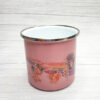 Emailletasse indianische Aufkleber - rosa – Bild 2