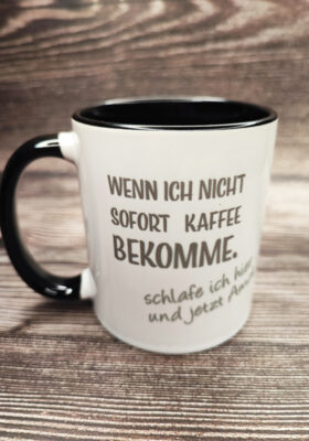 Diese Tasse mit Spruch ist für alle Faultier-Fans