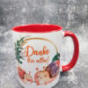 Tasse "Danke für alles!" mit Schnecken