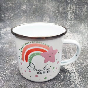 Emailletasse "Danke für alles"