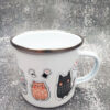Emailletasse Sticker Cats