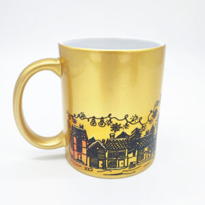 Tasse Winterlandschaft in Gold