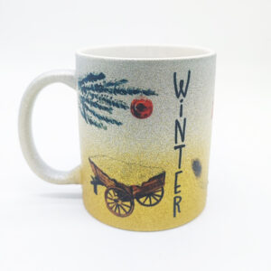 Tasse "Winterwonderland" in Glitzer gold und silber