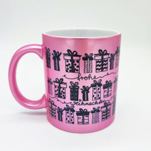 Tasse "Frohe Weihnachten" pink