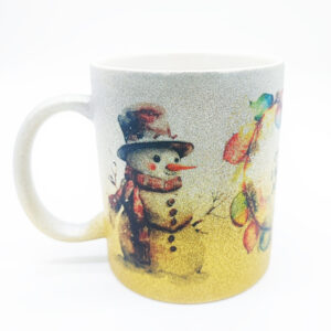 Tasse "It´s so cold out" in Glitzer gold und silber
