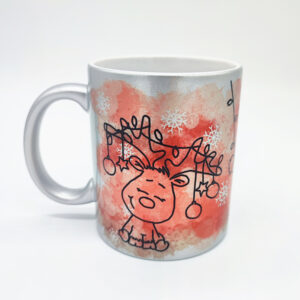 Tasse Schneemannfreuden in Silber